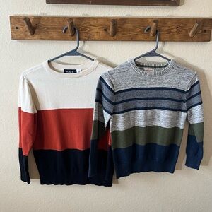 2 Pack Boy Cream and Grey Crewneck Sweaters